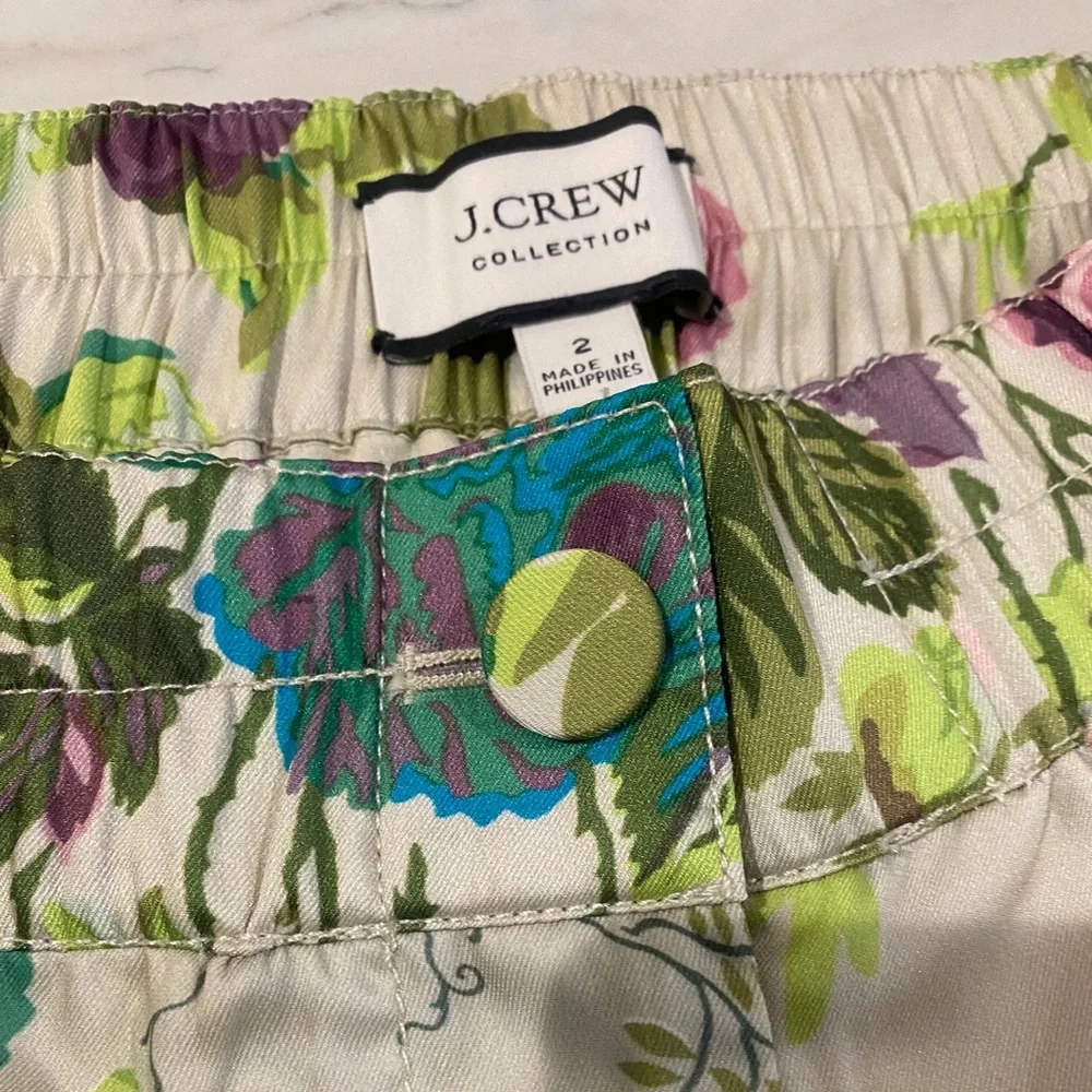 JCrew Collection Ratti Floral Print Cropped Pants size 2 - Picture 3 of 6